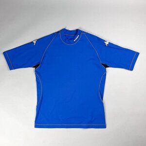 Kappa Soccer Jersey | Vintage Y2K Plain Blue Stretch Soccer Shirt, Embroidered